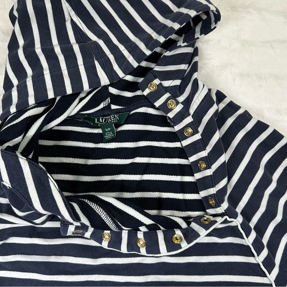 Lauren Ralph Lauren Striped Nautical Pullover Hoodie Size S - Picture 4 of 9